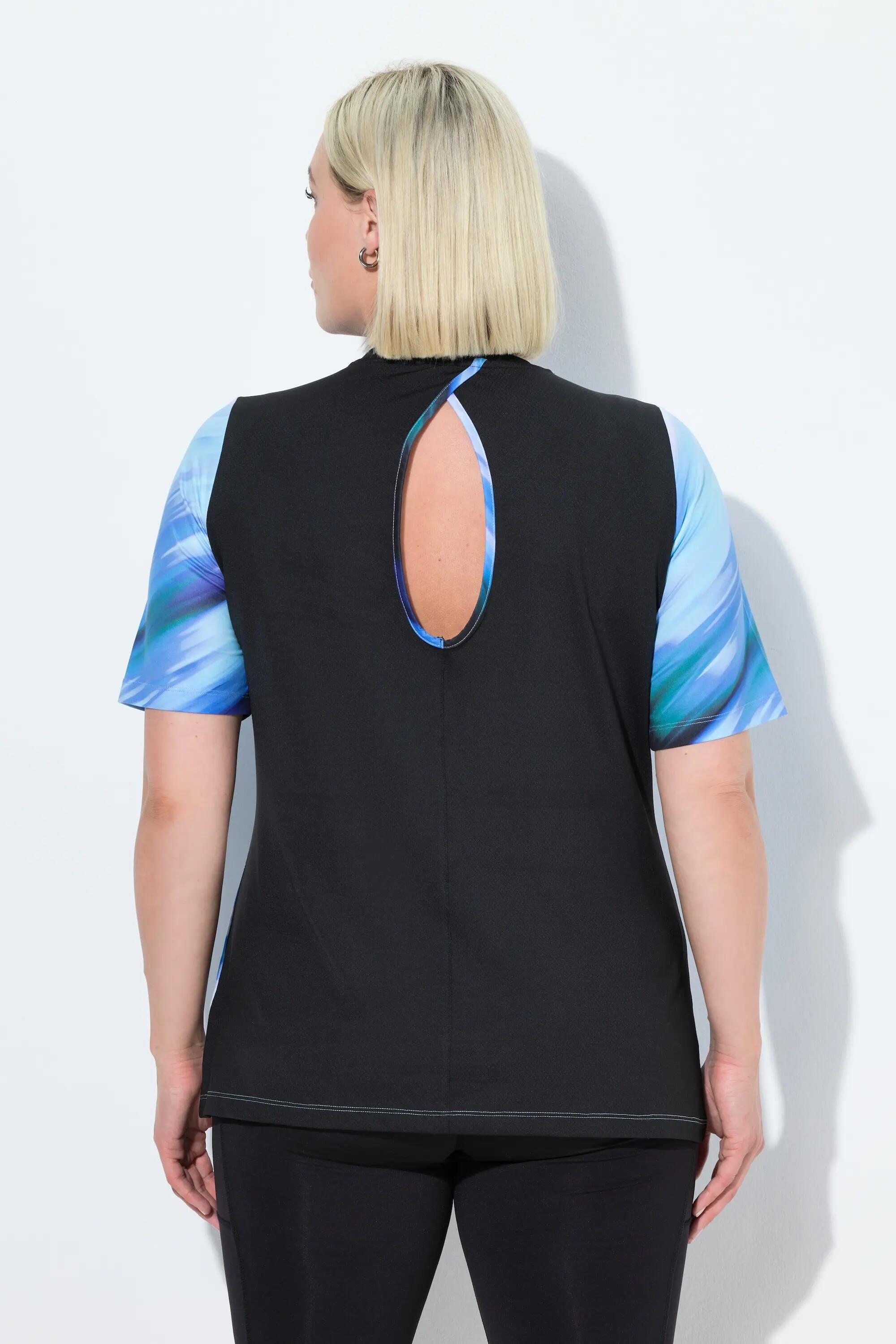 Femme T-shirt décolleté rond et manches courtes découpe dans le dos 7/11