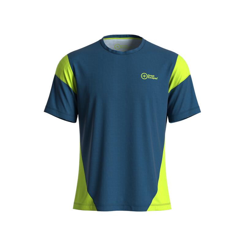Great Escapes Arco man t-shirt gibraltar sea / lime green 1/2