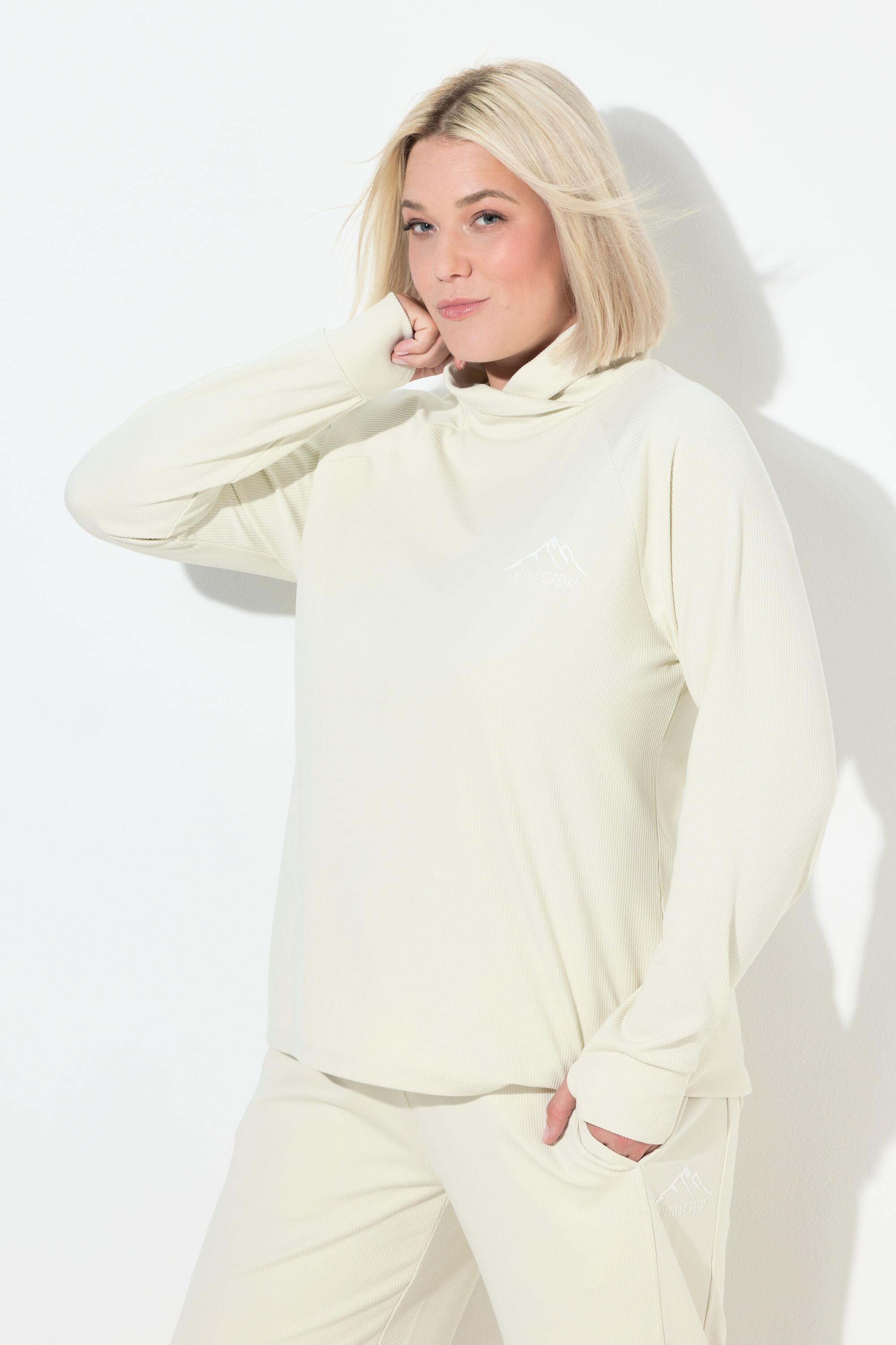 Femme Sweat-shirt avec col montant et manches longues avec passe-pouces intégrés 6/7