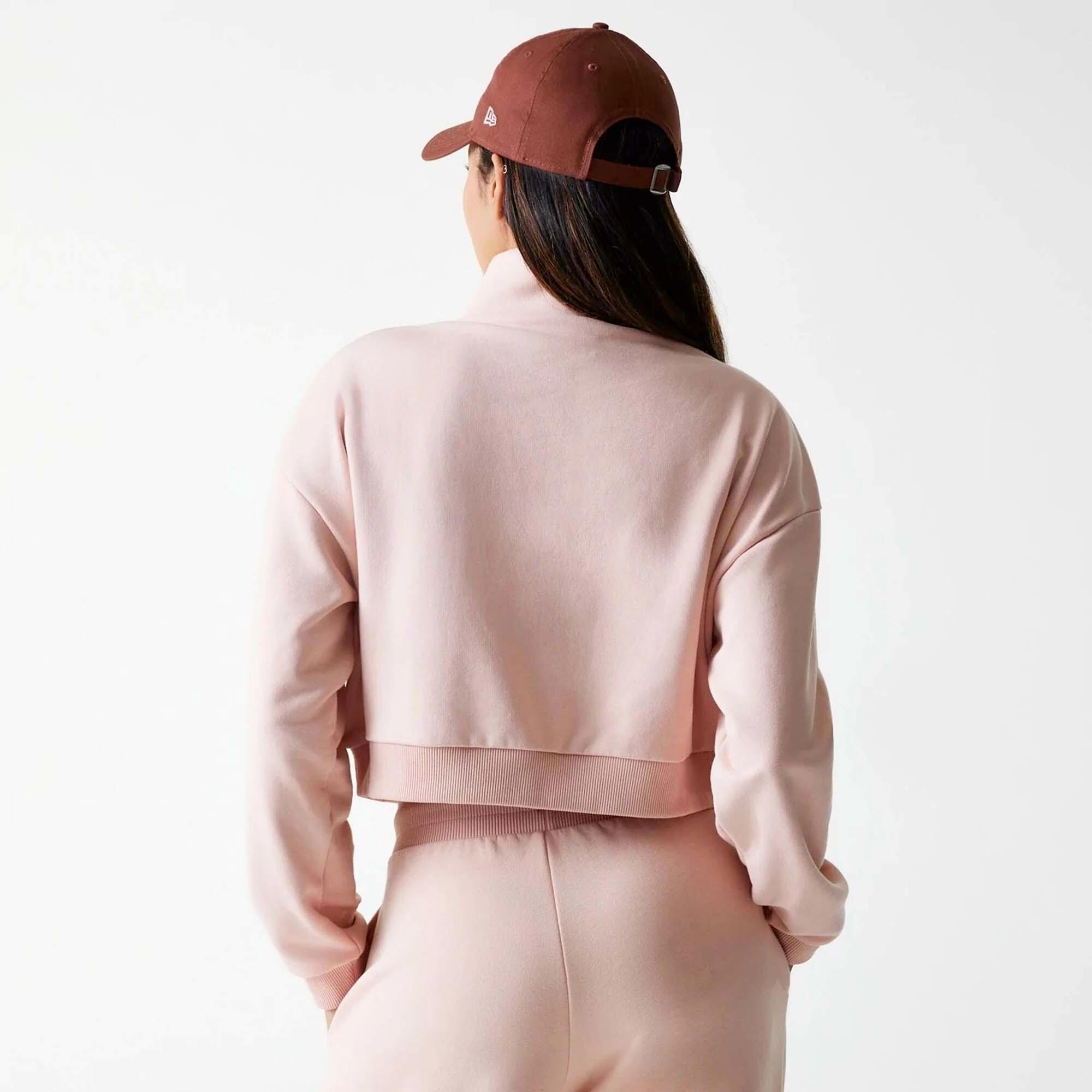 New Era Sweatshirt Crop De Mulher Mlb Tonal Qrtr Zip Neyyan Prs Mulher 2/5