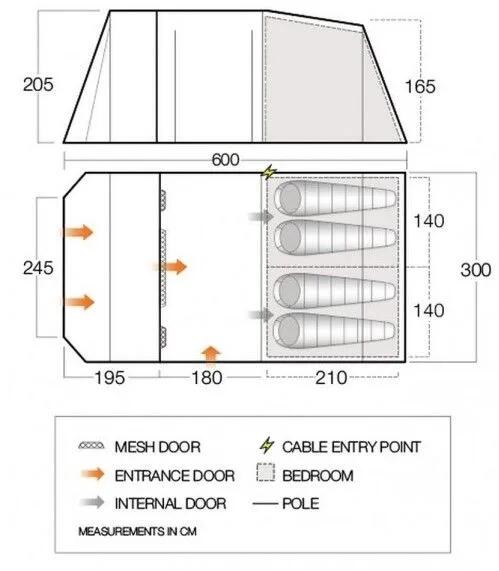 Namiot 4 osobowy Vango Stargrove II 450 7/7