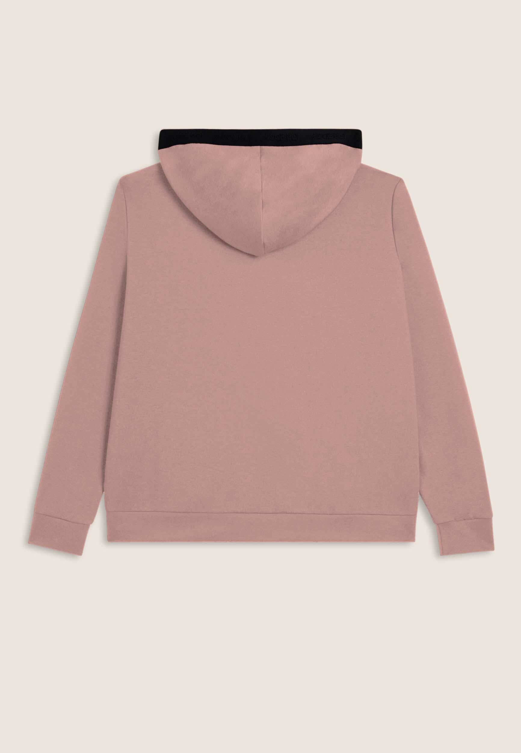 Felpa donna con zip e cappuccio logato 2/3