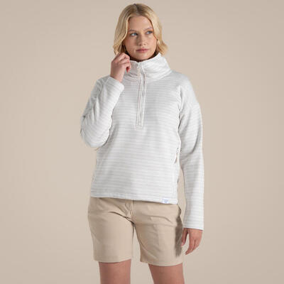 Top in pile Daisy da donna con mezza zip