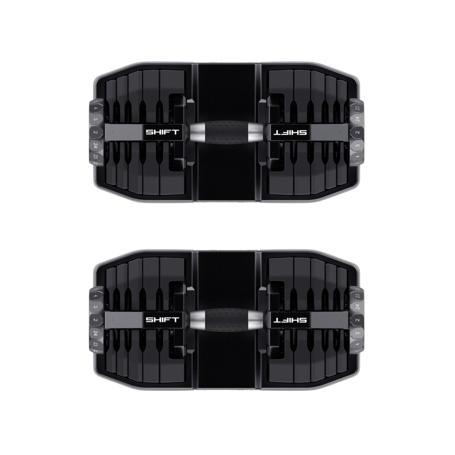 Haltères réglables Shift – 2x24 kg – Avec support pour haltères Shift 5/7