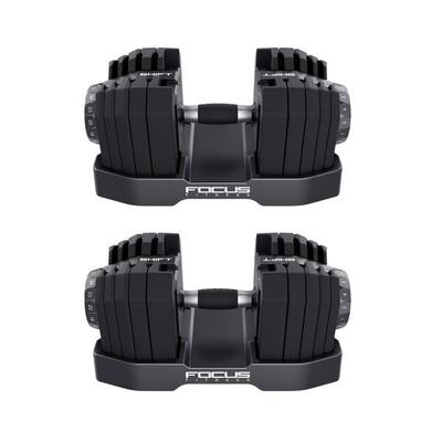 Trainingsbank Force 8 – Mit verstellbarem Hantelset Shift – 2x24 kg – Mit Hantel