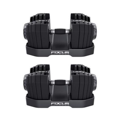 Trainingsbank Force 8 – Mit verstellbarem Hantelset Shift – 2x24 kg – Mit Hantel