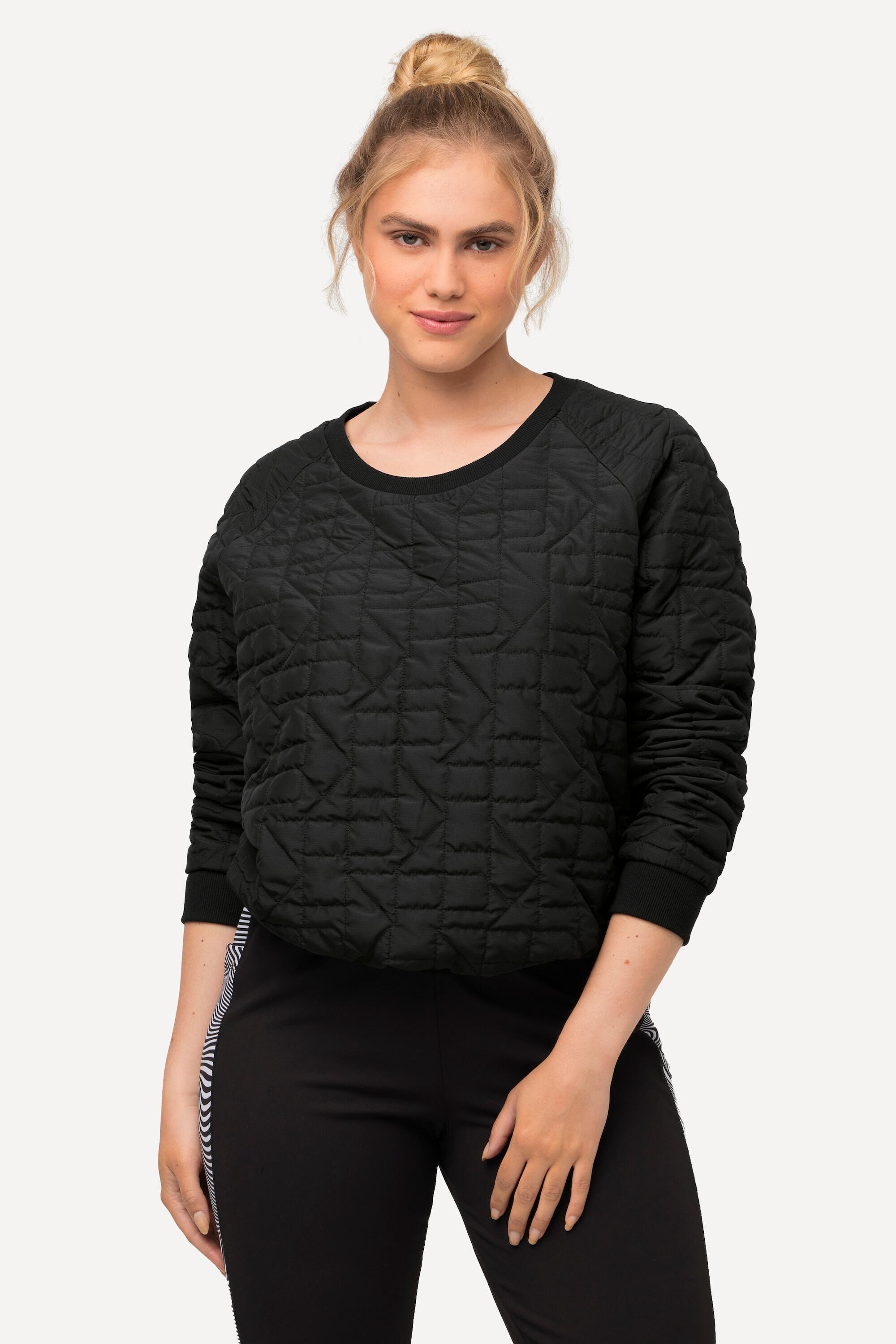 Femme Sweat-shirt à col rond et manches longues 4/5
