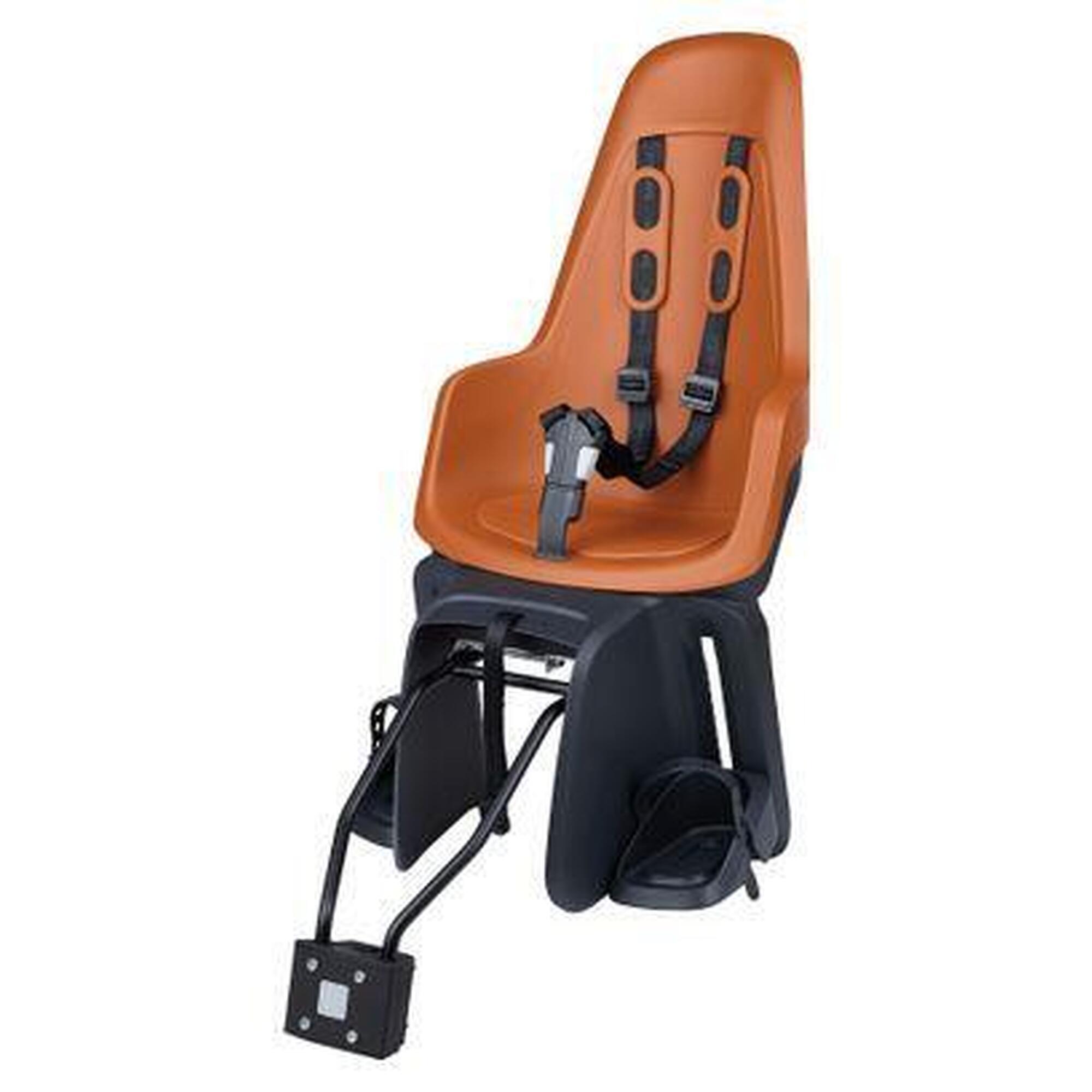 Bobike - Porte-bébé Bobike One Maxi 1p & E-bd (fixation Cadre Ou Porte-bagages) Marron Ch - Porte Bébé - Noir|orange - Taille Unique - Decathlon