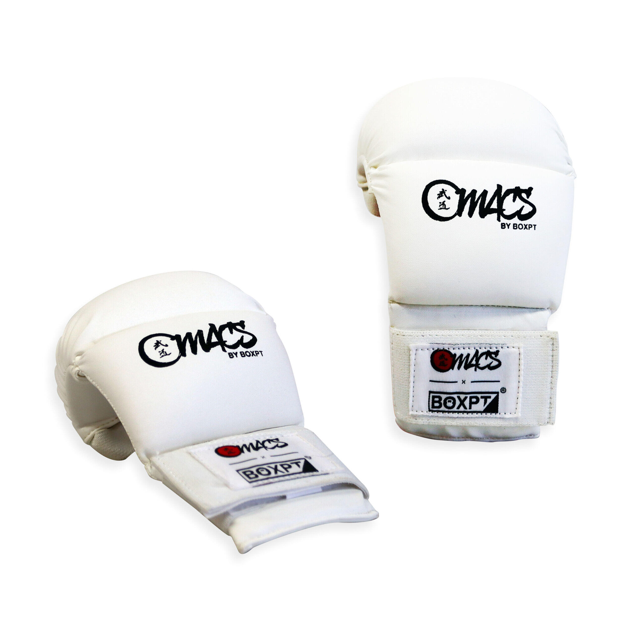 Boxpt luvas de karaté sem dedo - branca - s