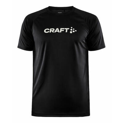 T-shirt met korte mouwen craft core essence logo zwart