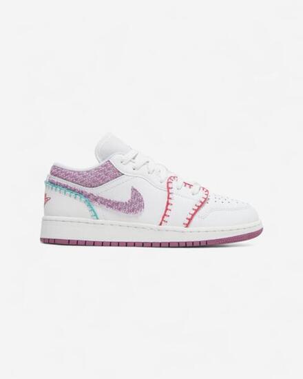 Jordan 1 Low White Light Bordeaux (GS)