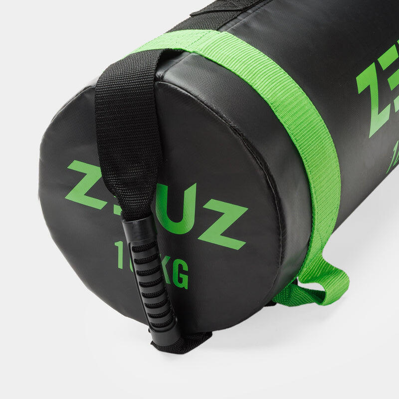 ZEUZ Powerbag 10 KG – Core Power Bag – 55 x 22 cm – Nero e verde 3/7