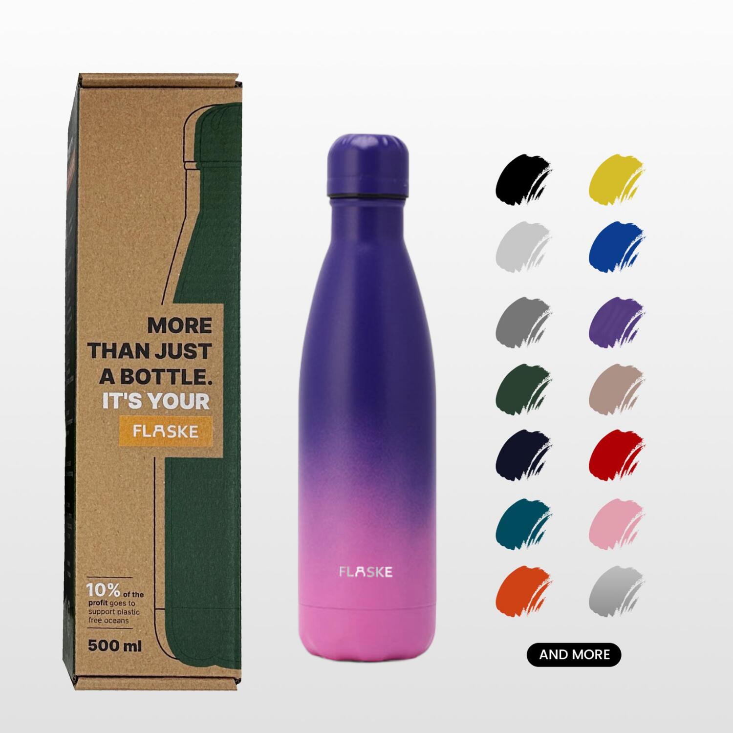 FLASKE Original 500ML / Gradient Lavender 2/2