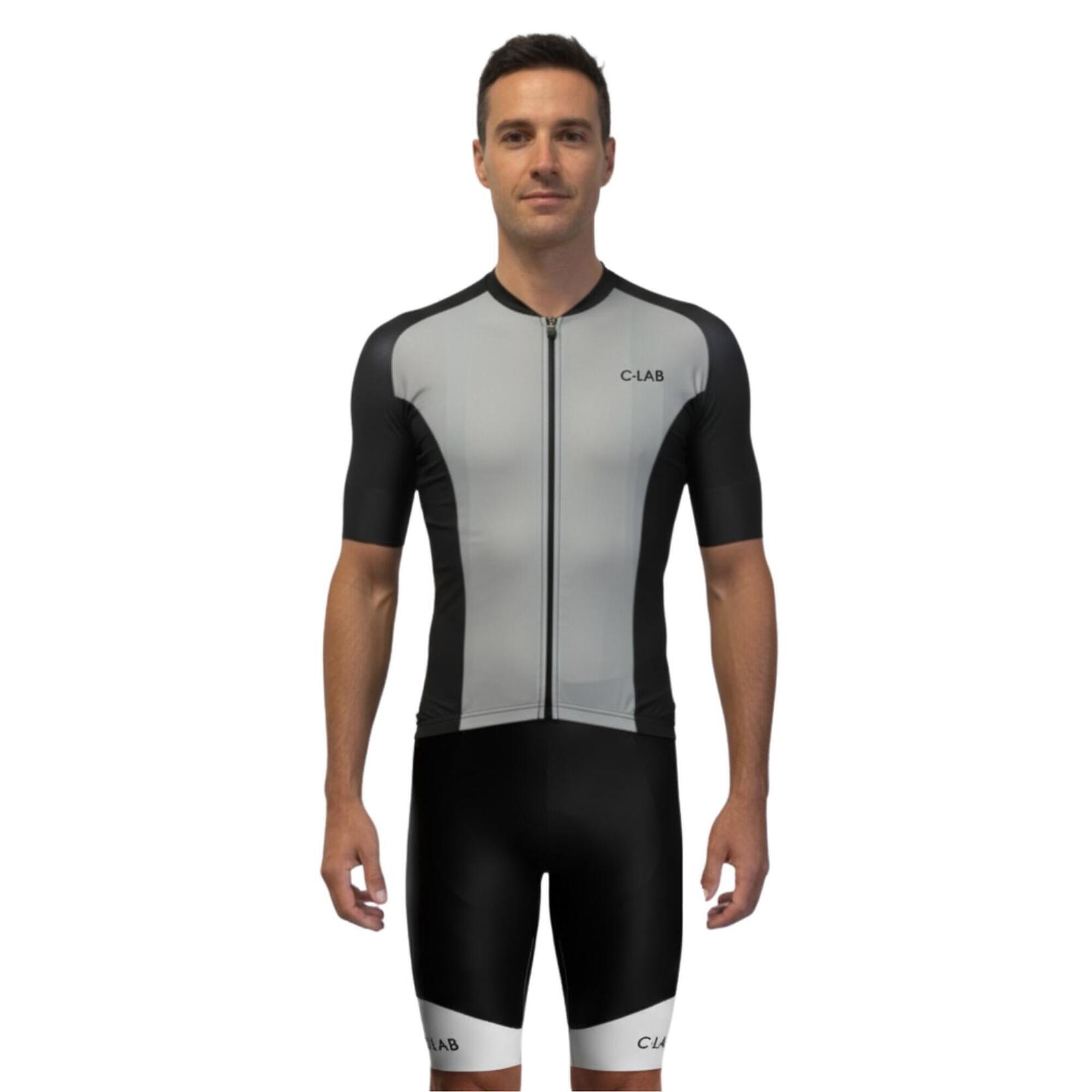 C-lab - Trifonction De Triathlon À Manches - Longue Distance - Gris/noir - Trifonction - Gris|noir - 56 3xl - Decathlon