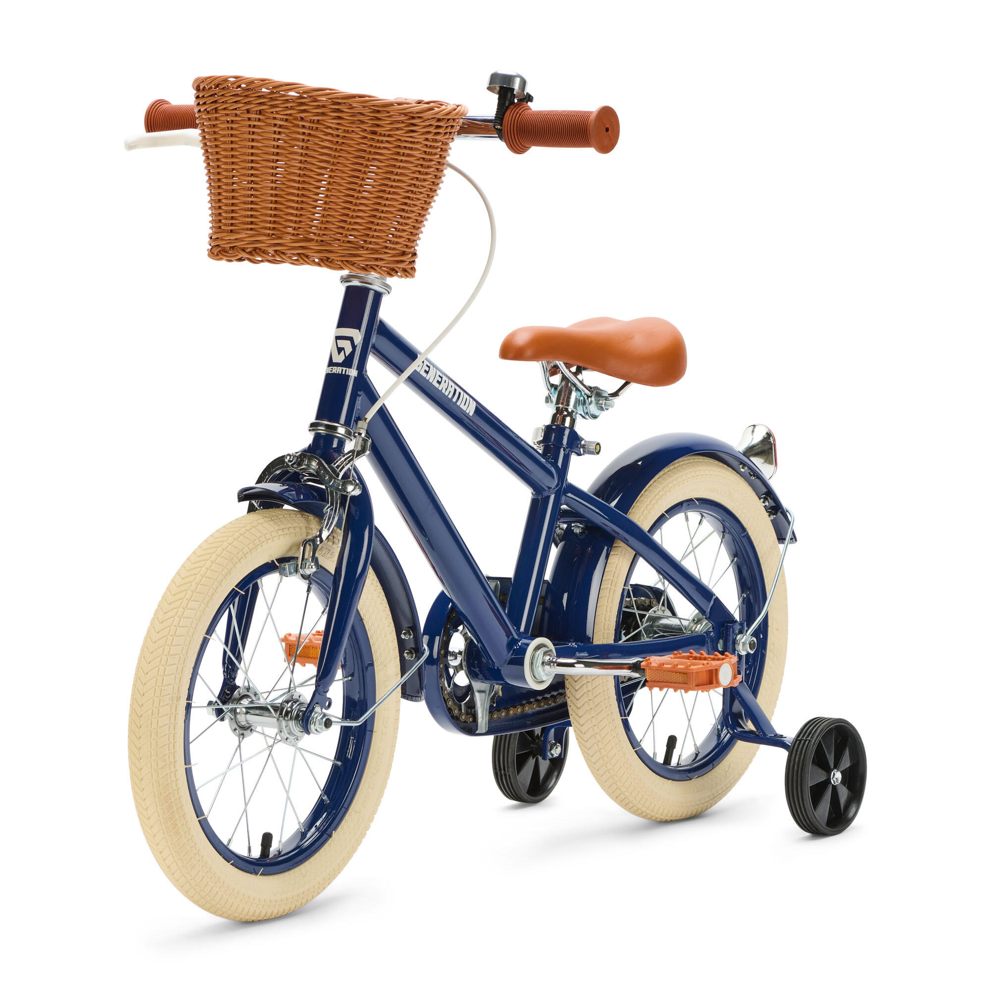 Generation Retro 14 pulgadas Azul – Bicicleta Infantil con Cesta 2/4