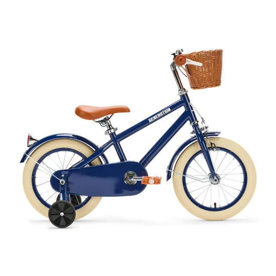 Generation Retro 14 pouces Bleu – Vélo Enfant avec Panier