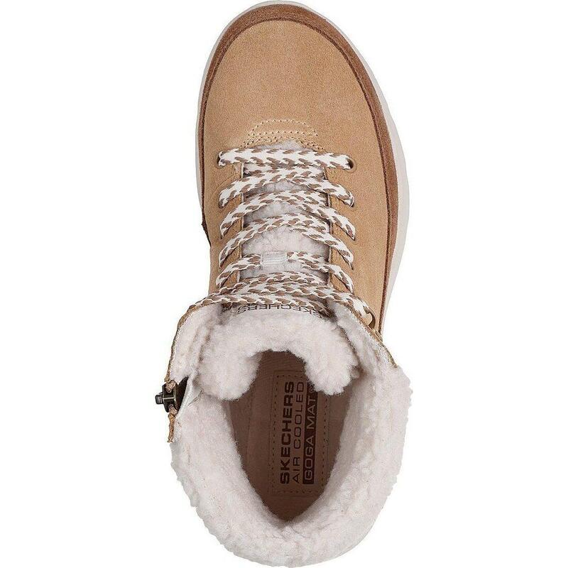 Ghete femei Skechers Glacial Ultra - Autumn Days, Maro