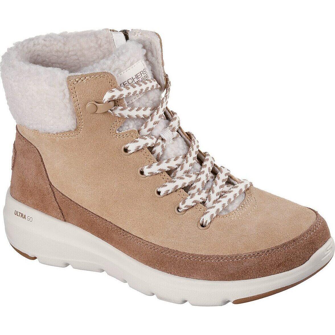 Ghete femei Skechers Glacial Ultra - Autumn Days, Maro