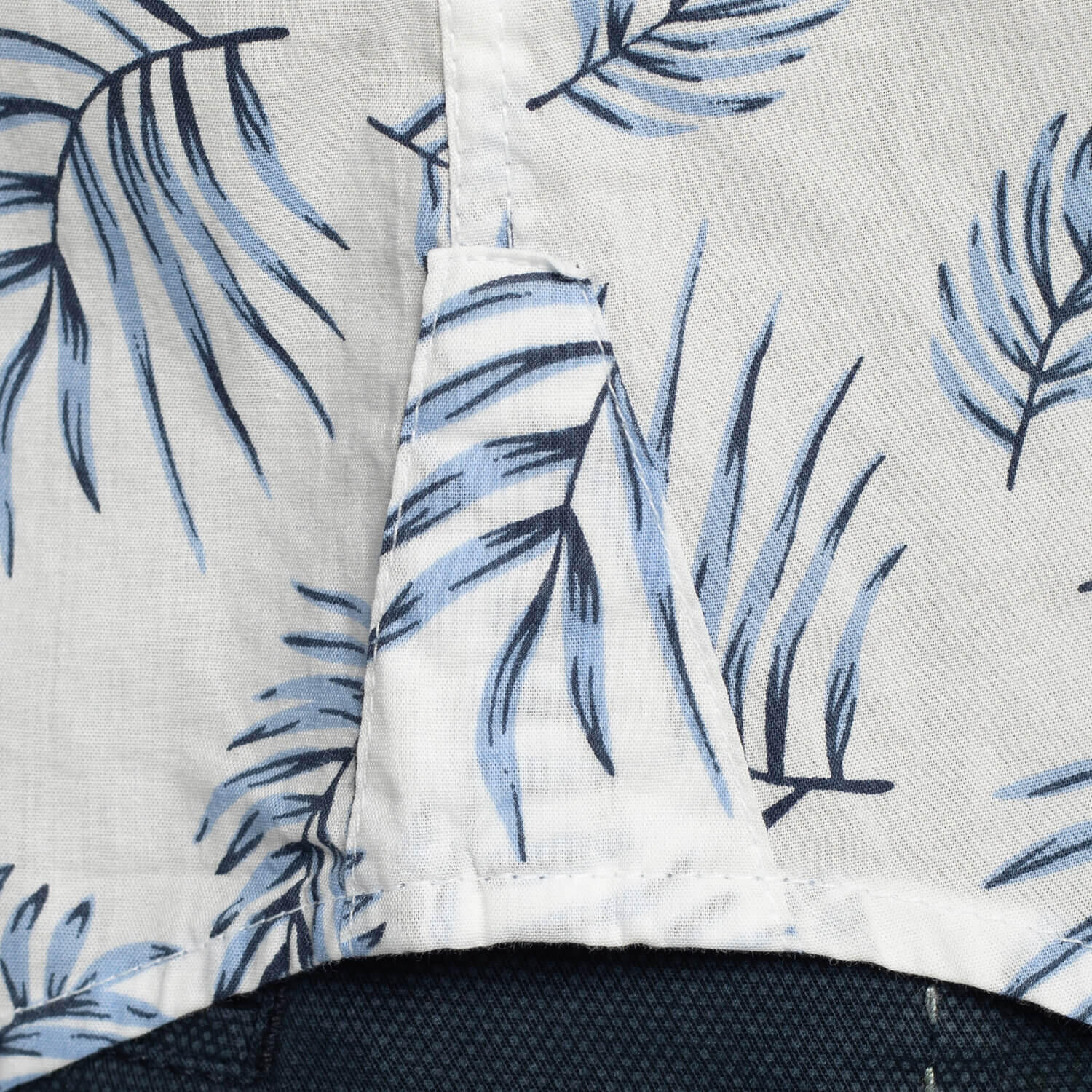 Chemise manches longues à fleurs homme 3/4