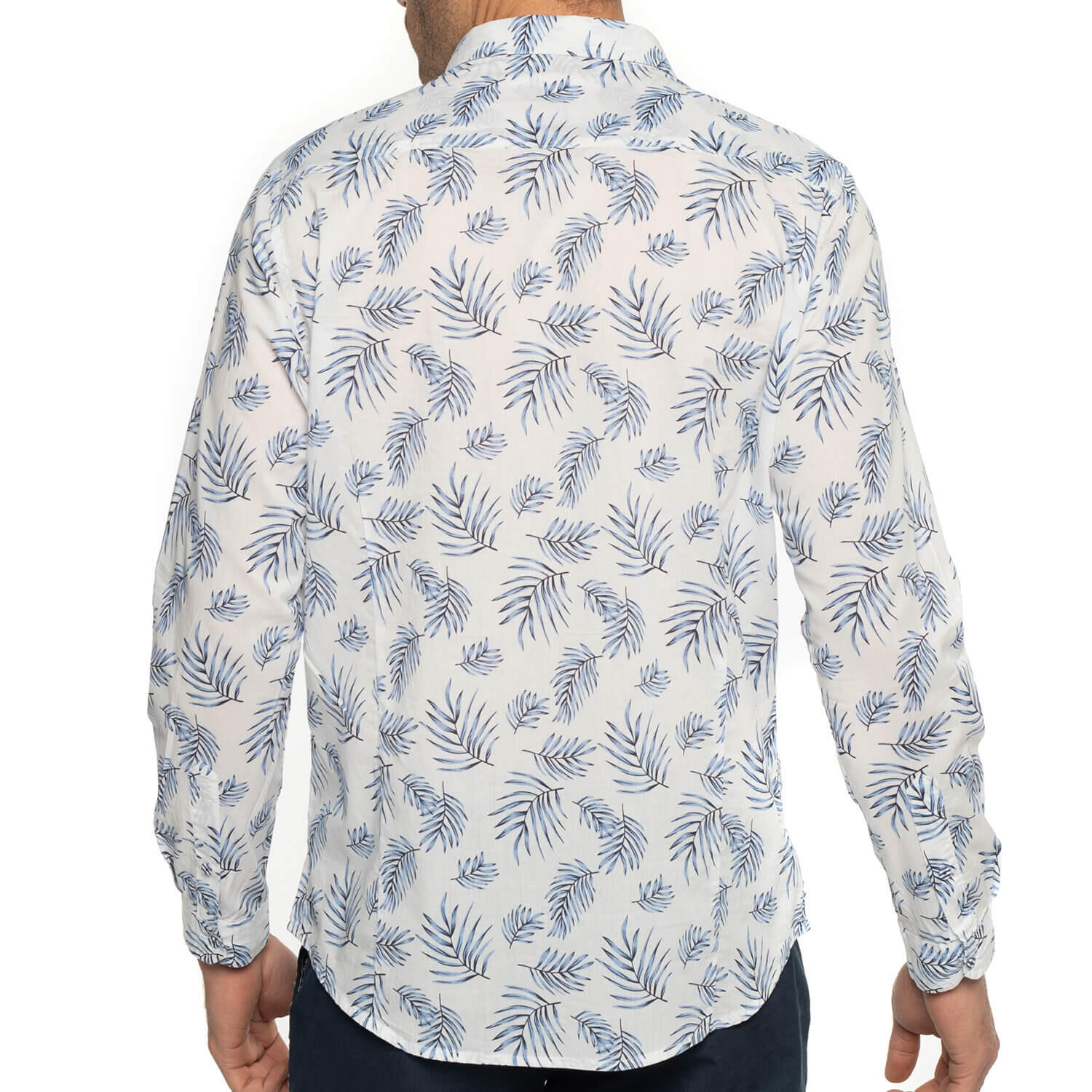 Chemise manches longues à fleurs homme 2/4