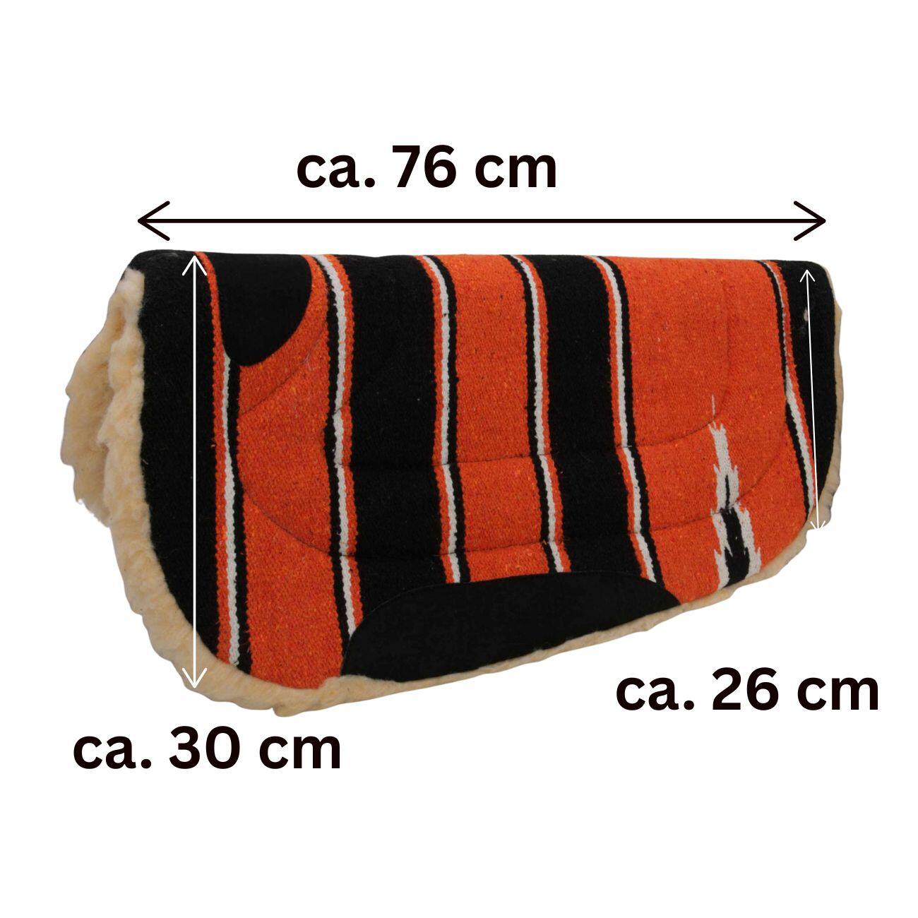 Navajo Western Pad Lederbesatz 30x30 rund geschnitten 4/4