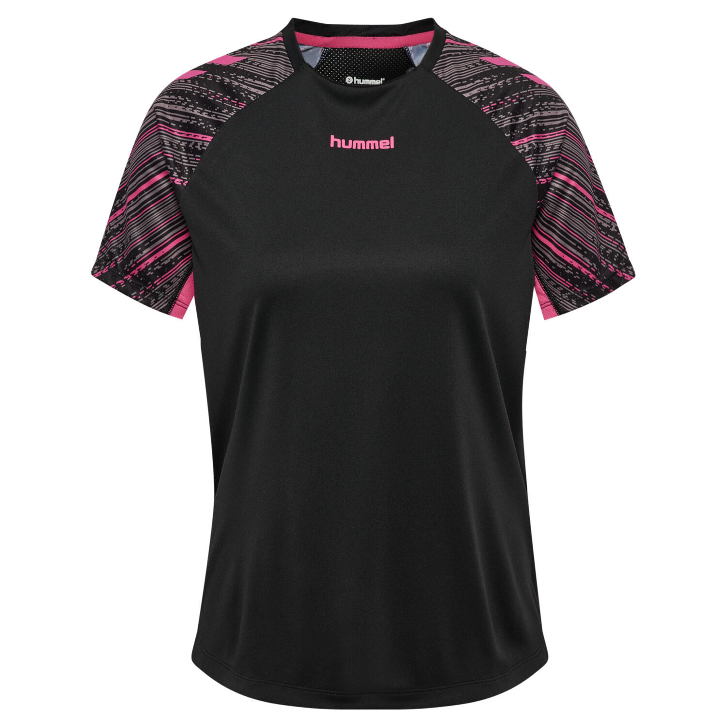 Hummel - Maillot D'Entraînement Femme Hummel Blaze Pro - Maillot Manches Courtes - Noir|rose - Decathlon