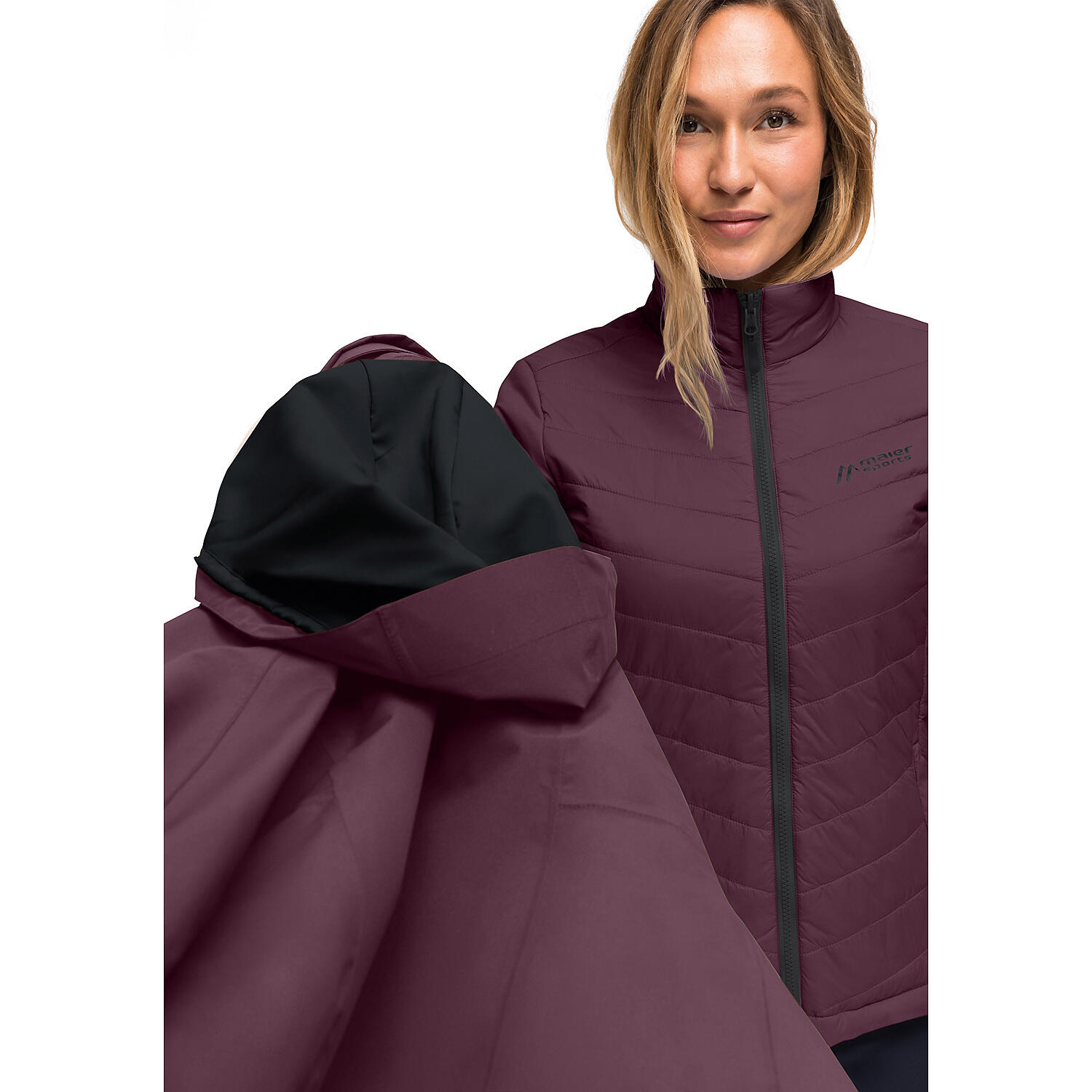 3-in-1 women's hooded jacket Maier Sports Lisbon 4/5