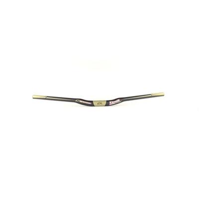 Renthal V2 Fatbar Lite Carbon Riser Lenker, 31.8mm, 760x20mm, 7°/5°, carbon/gold