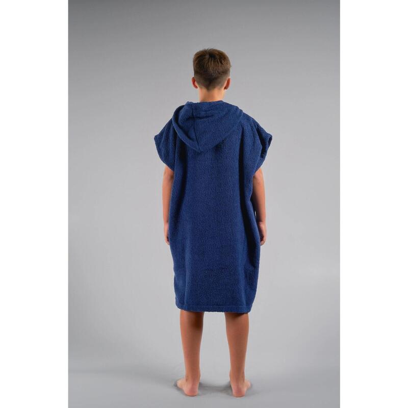 Poncho Surf Copii - Albastru - Bumbac - Fără Mâneci