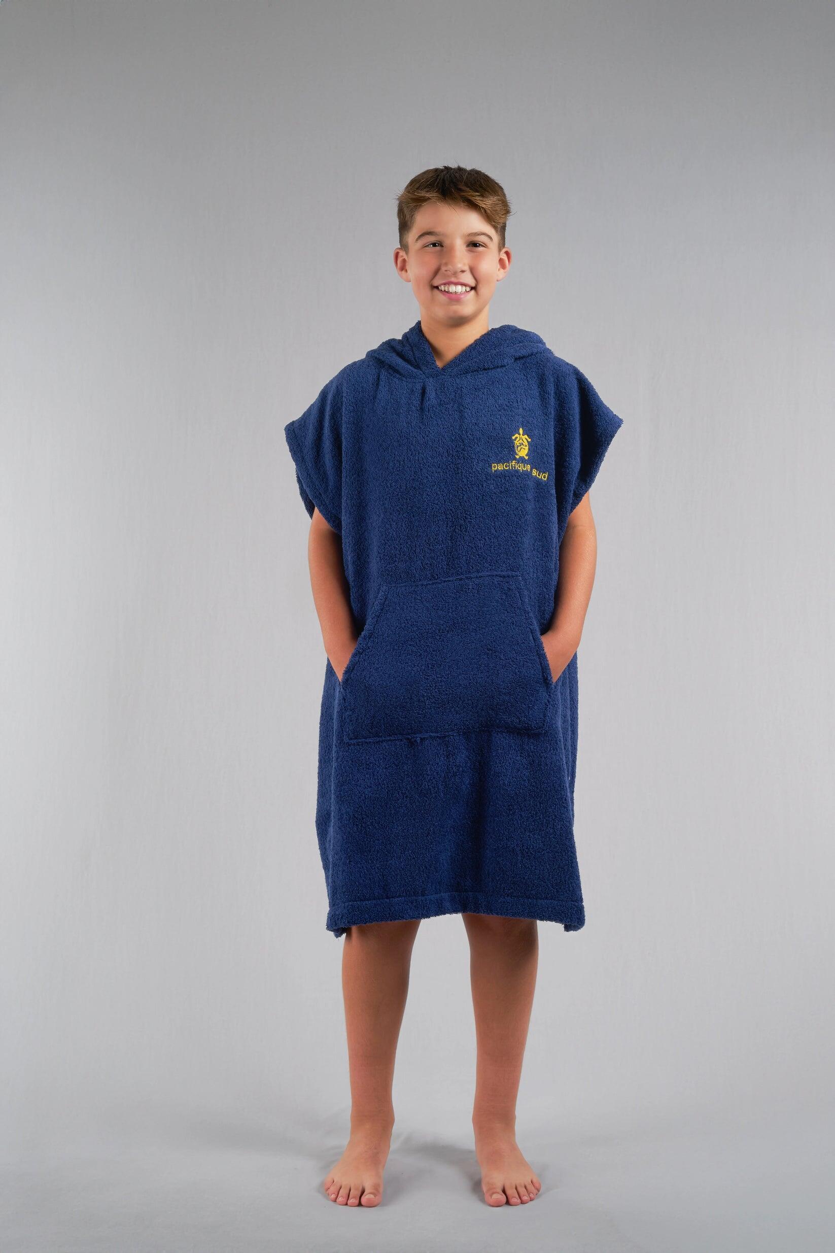 Poncho Surf Niños - Azul - Algodón - Sin Mangas 5/6