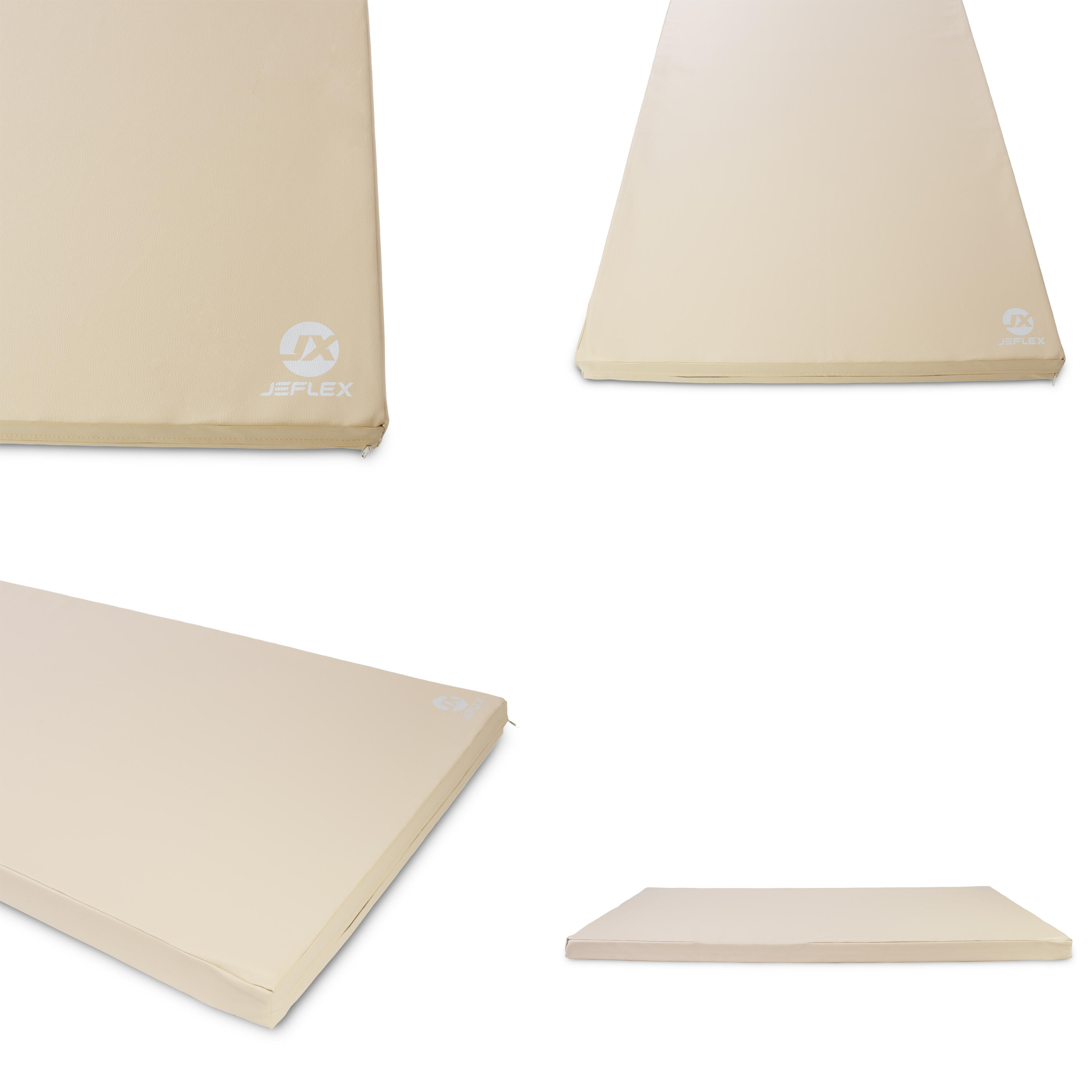 Tapete desportivo 200 x 100 x 8 cm Fitness bege/creme, tapete de espuma Jeflex 4/7