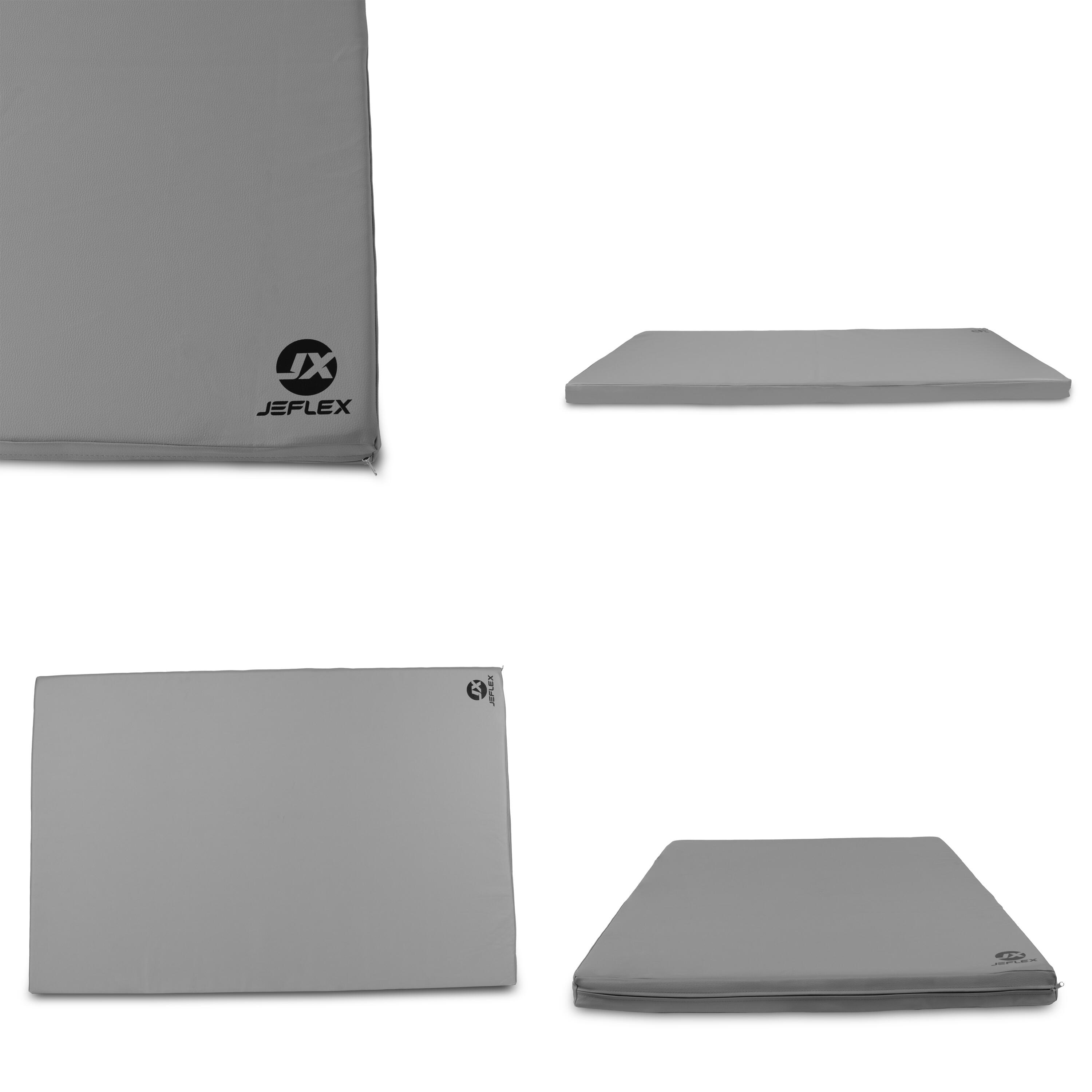 Tappetino sportivo 200 x 100 x 8 cm Fitness grigio/nero Jeflex 2/7