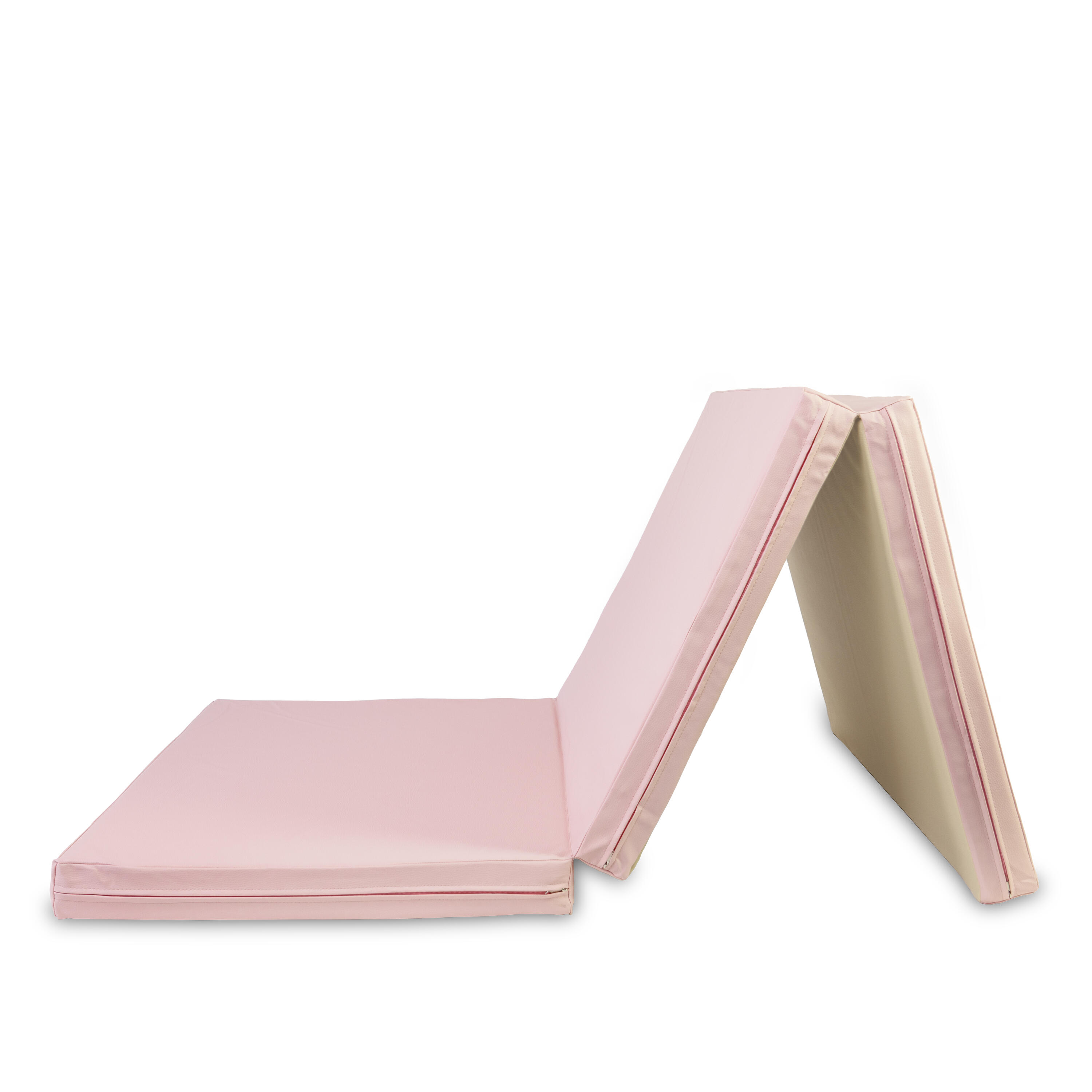 Tapete de ginástica 210 x 100 x 8 cm rosa/bege, tapete de espuma dobrável Jeflex 2/7