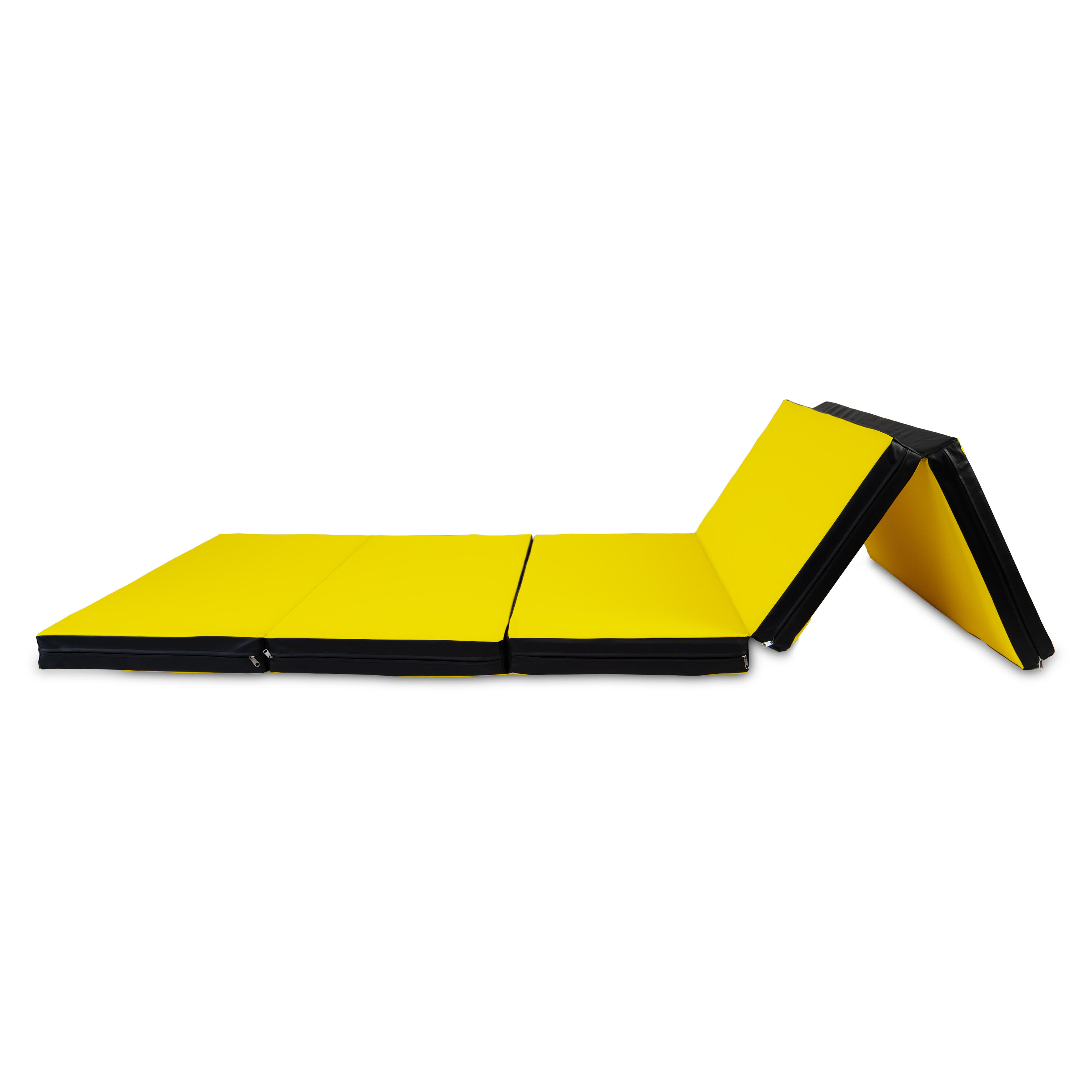 Tapis de gymnastique 250 x 100 x 8 cm, jaune/noir, pliable, Jeflex. 2/7