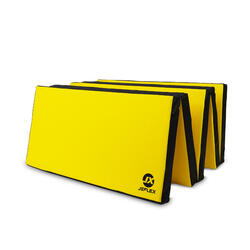Tapis de gymnastique 250 x 100 x 8 cm, jaune/noir, pliable, Jeflex.