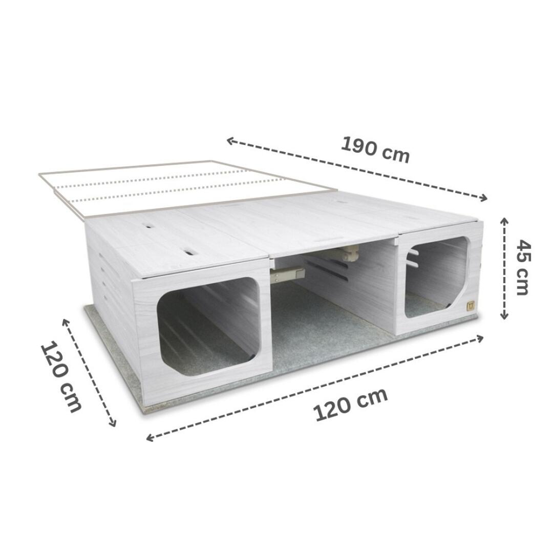 Mueble Camper MOKUZAI Gris 115x120x45cm 5/7