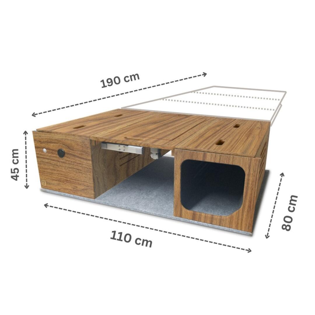 Mueble Camper MOKUZAI Marrón Oscuro 75x110x45cm 5/6