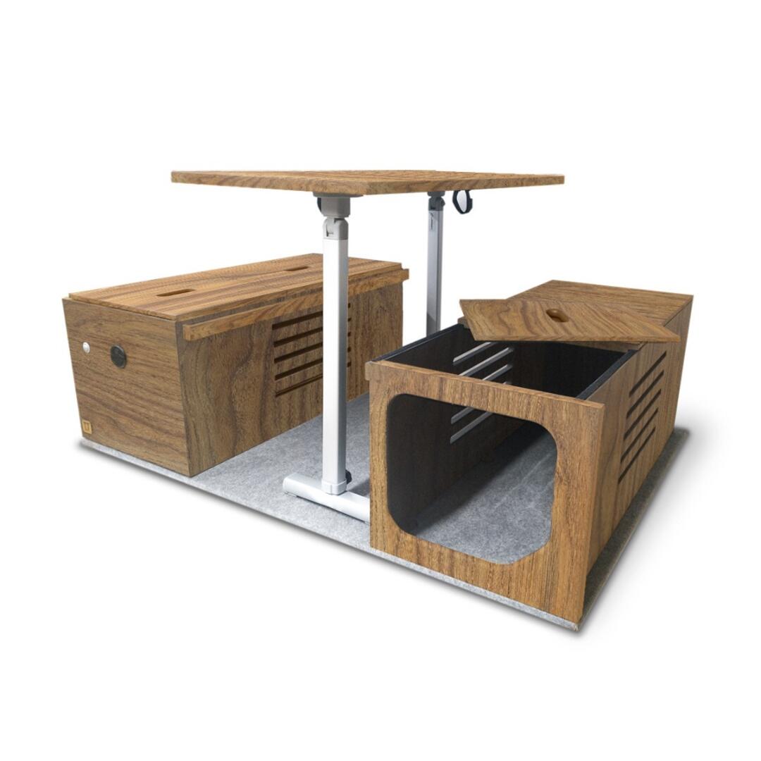 Mueble Camper MOKUZAI Marrón Oscuro 75x110x45cm 4/6