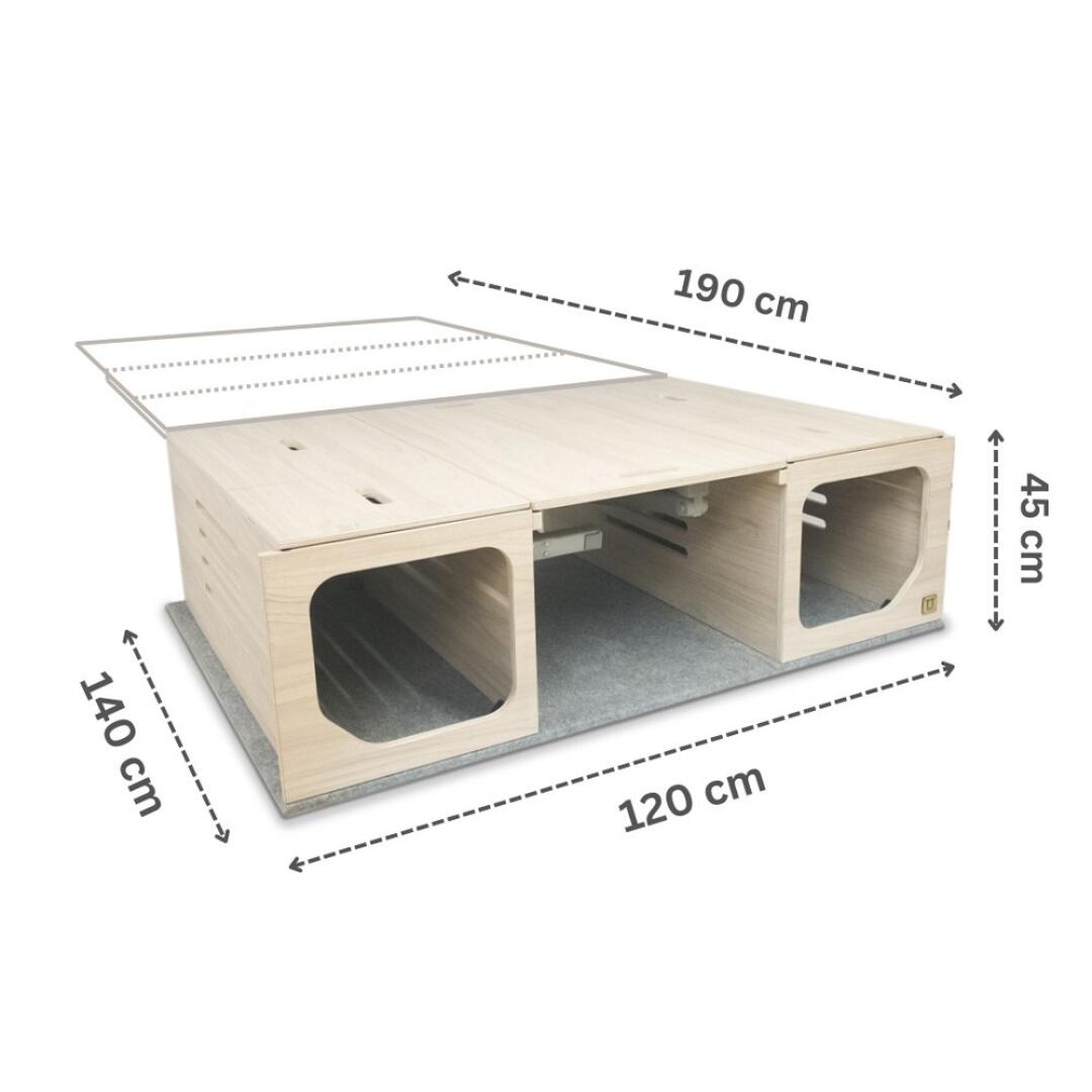 Mueble Camper MOKUZAI Marron Claro 140x120x45cm 7/7