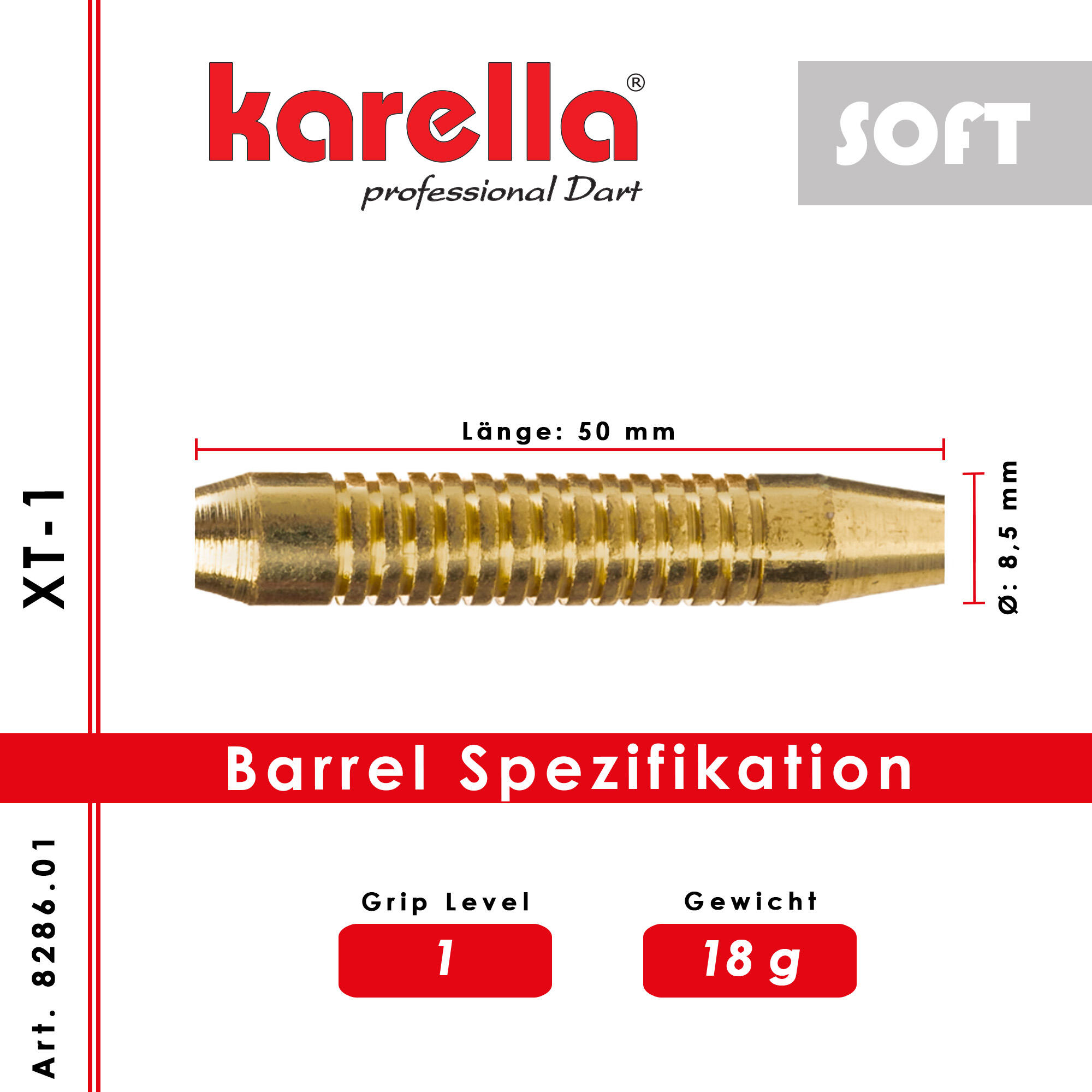 Softdart Dartpfeile Karella XT-1 18g 5/6