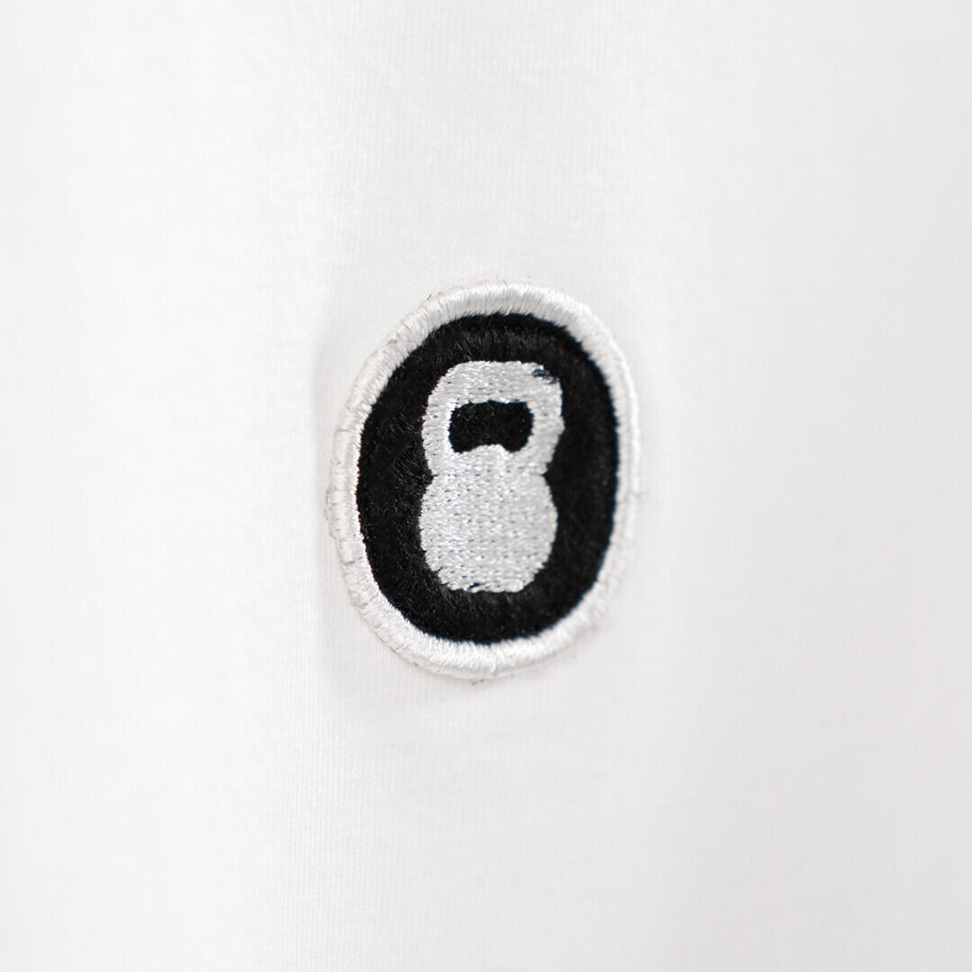 Camiseta blanca con kettlebell patch - L 2/4