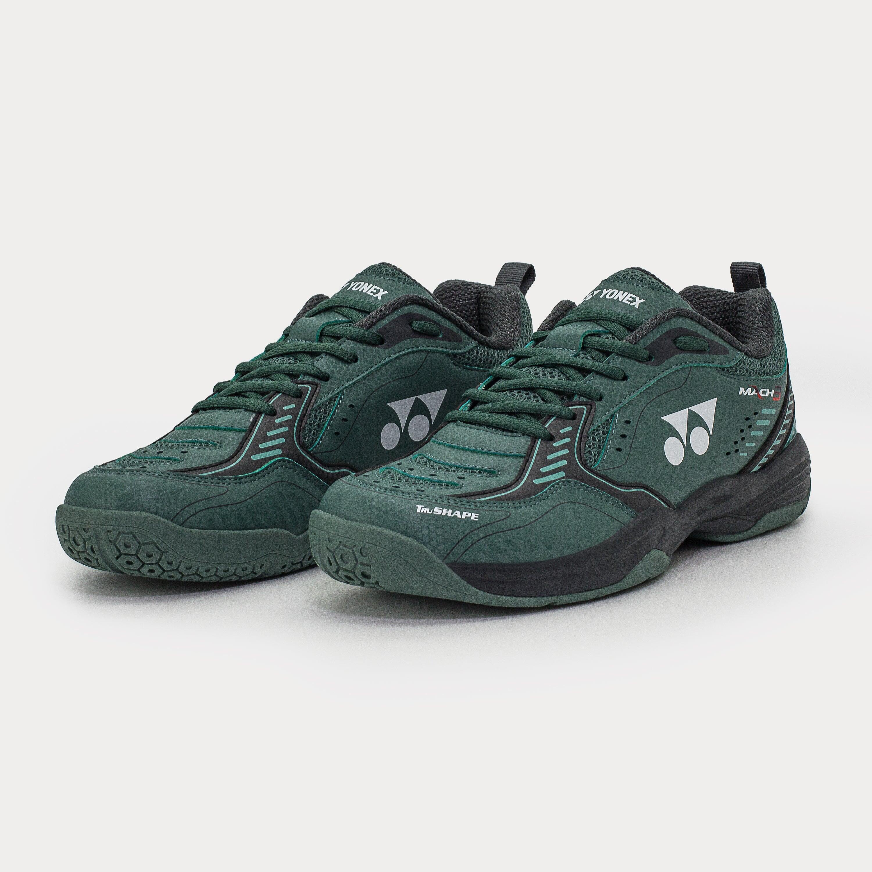 YONEX MOUSTACHEMASTER 155 × FLUX EM M YONEX BADMINTON MEN SHOE MACH-3 MINERAL BLUE / DARK STEEL