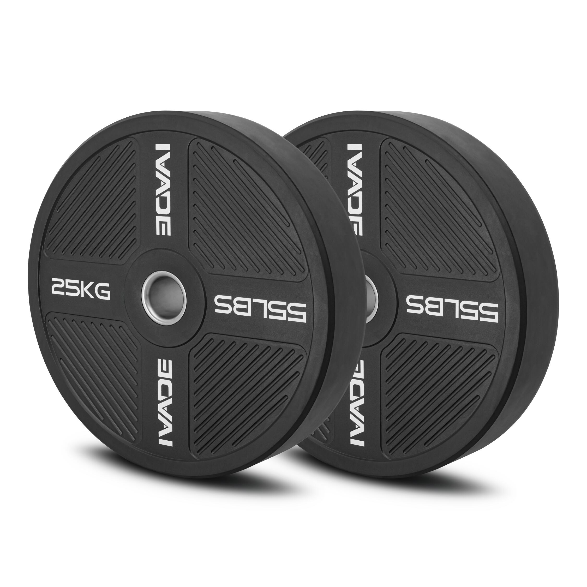 25KG x2 Bumper Plates (2-Inch Hole) Model MD1056 - IRONTEC