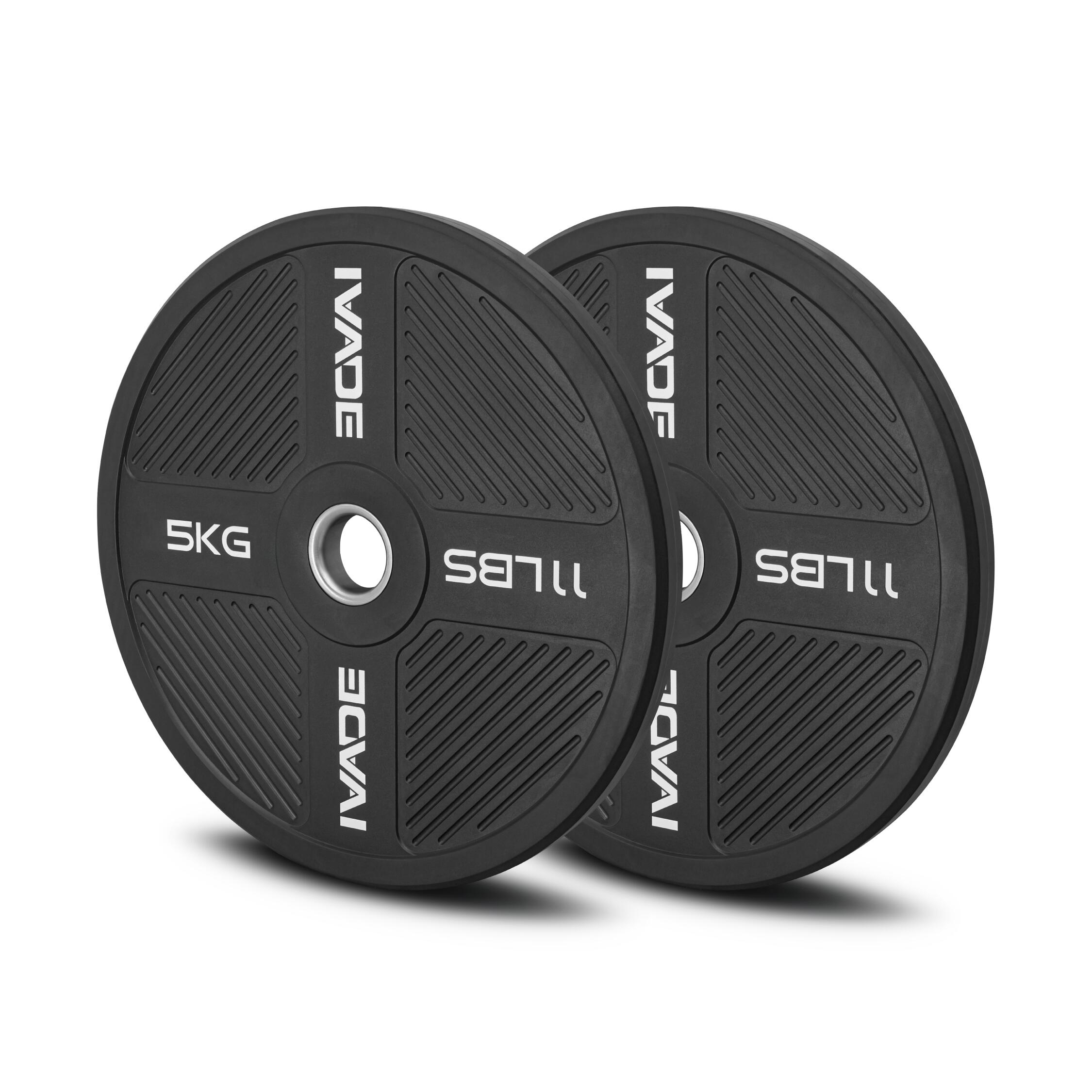 5KG x2 Bumper Plates (2-Inch Hole) Model MD1056 - IRONTEC