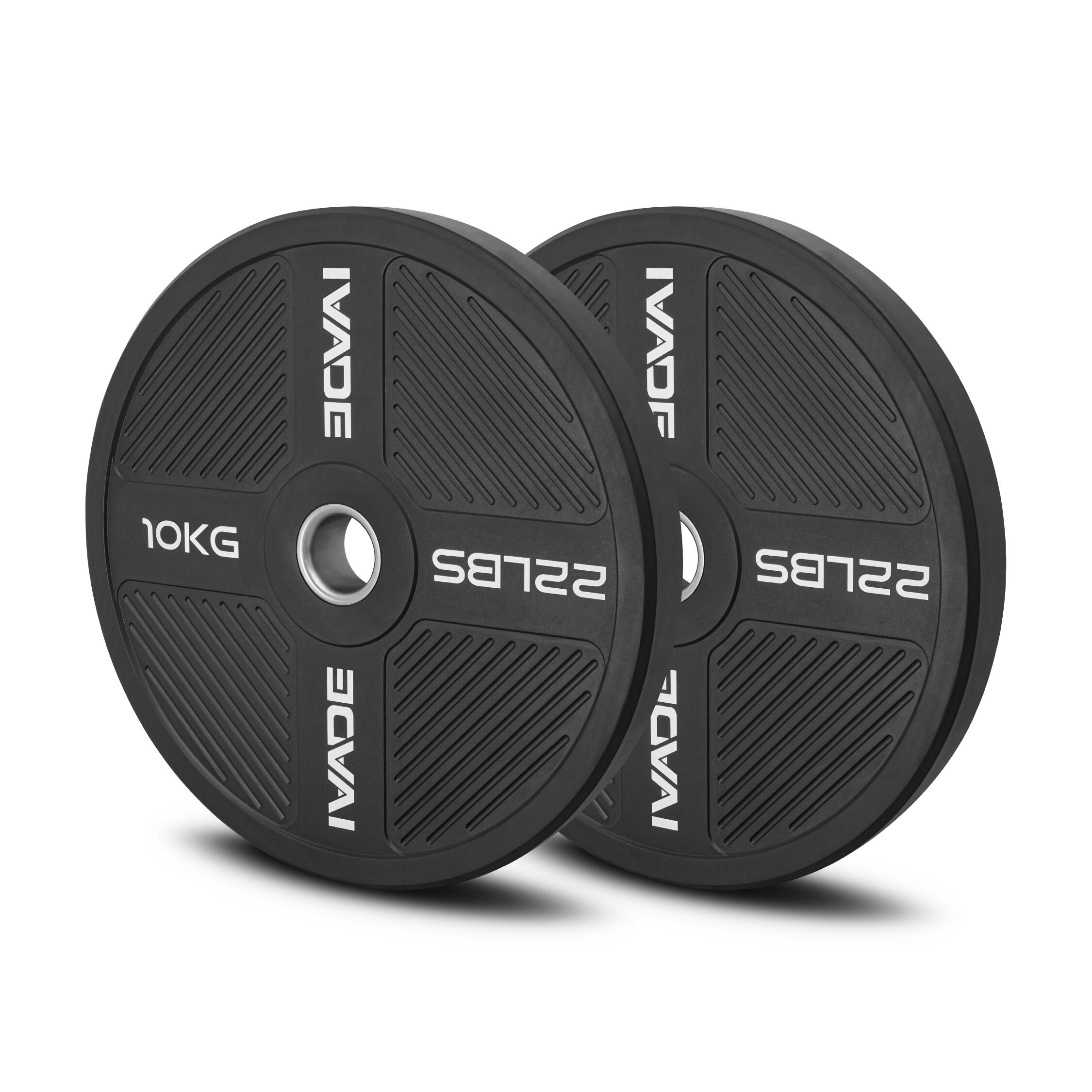 10KG x2 Bumper Plates (2-Inch Hole) Model MD1056 - IRONTEC