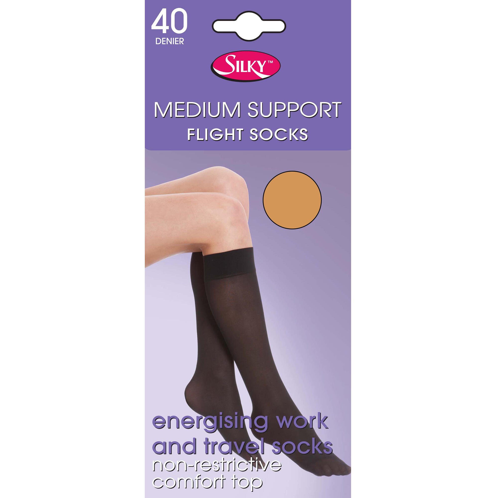 Silky Womens/Ladies Support Flight Socks (1 Pair)