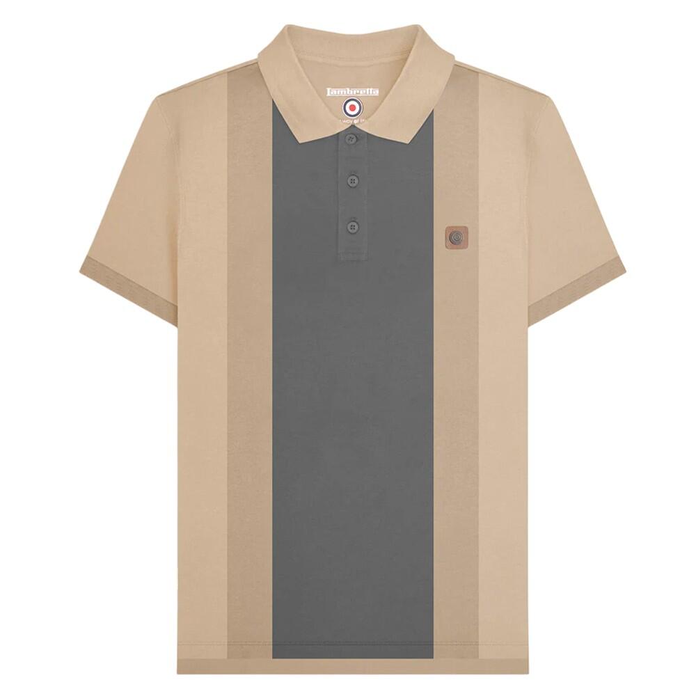 Lambretta Mens Contrast Panel Vintage Polo Shirt