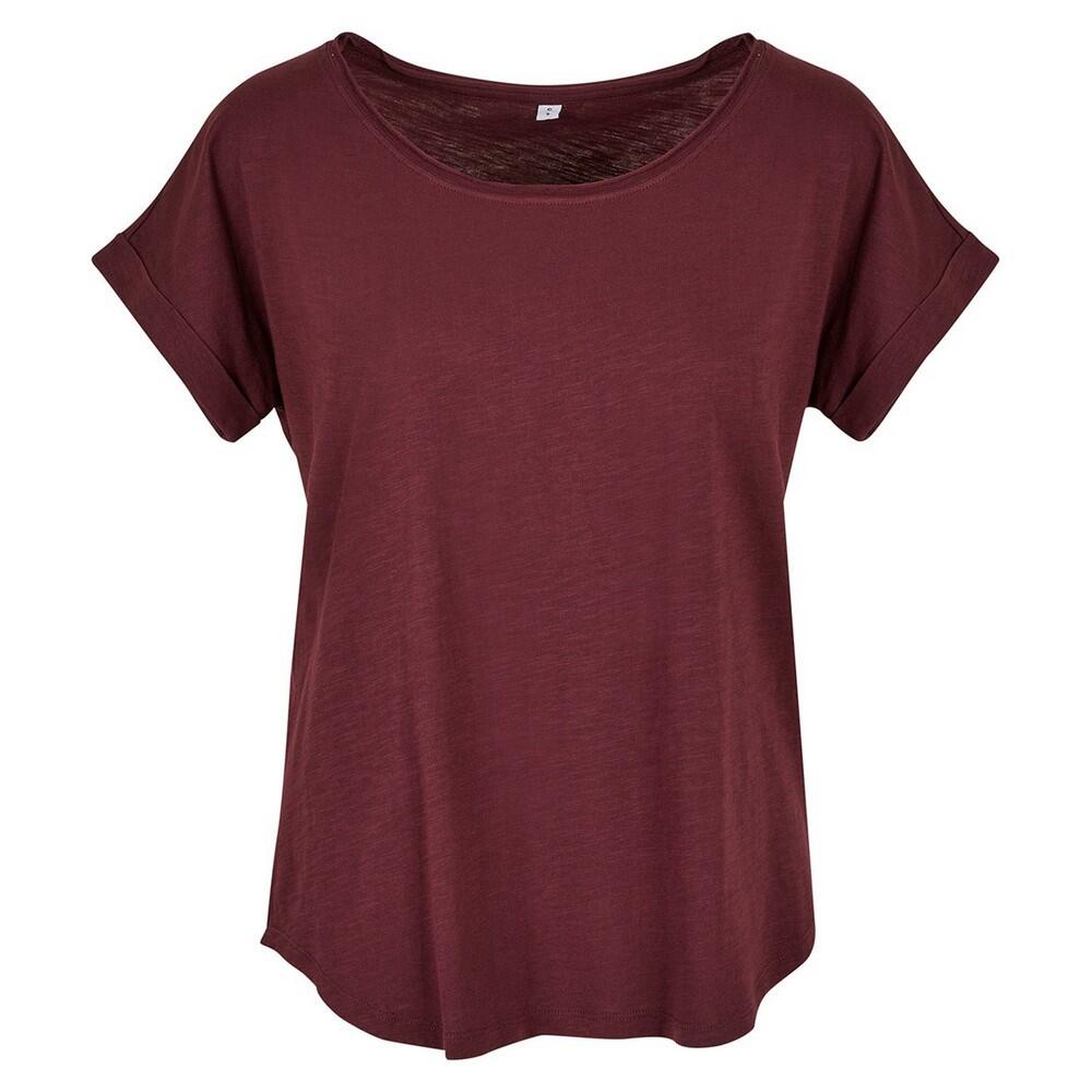 Build Your Brand Womens/Ladies Slub Long T-Shirt
