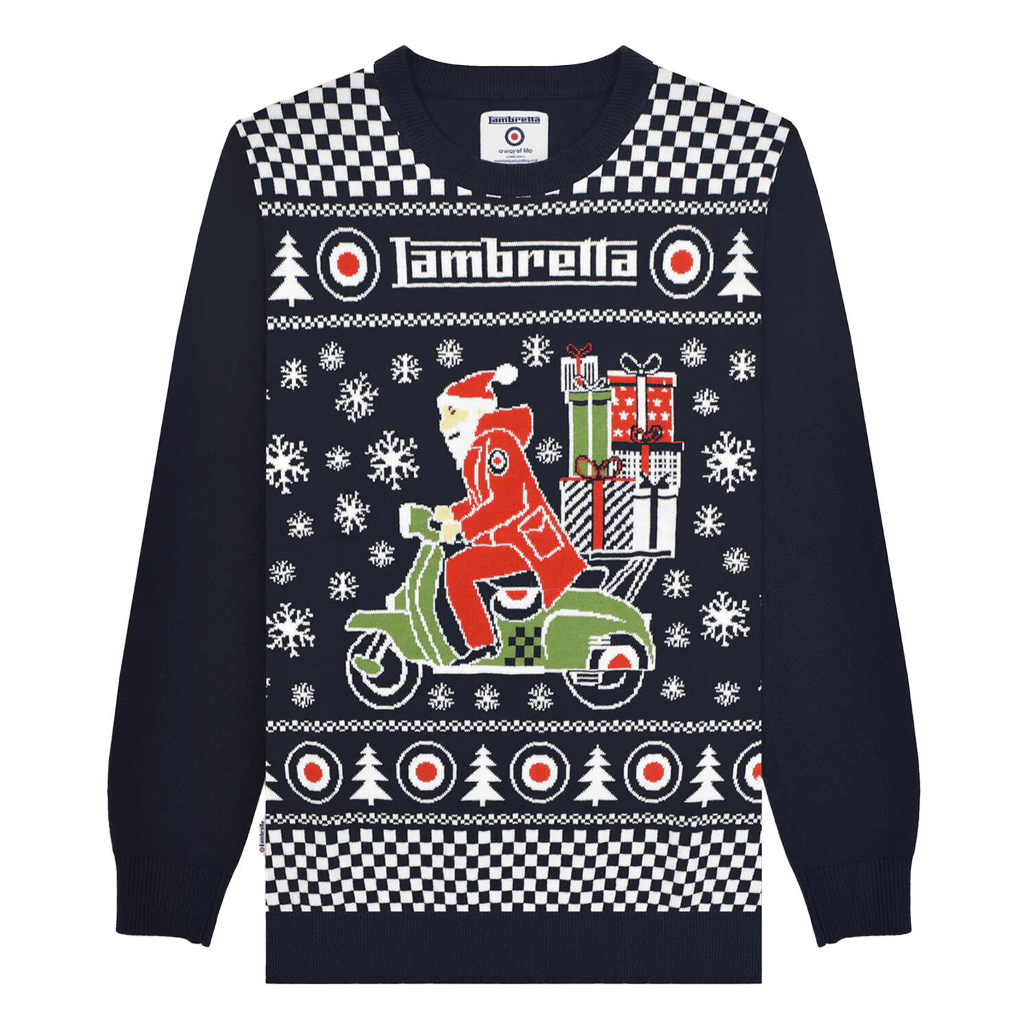 Lambretta Mens AW25 Scooter Christmas Jumper