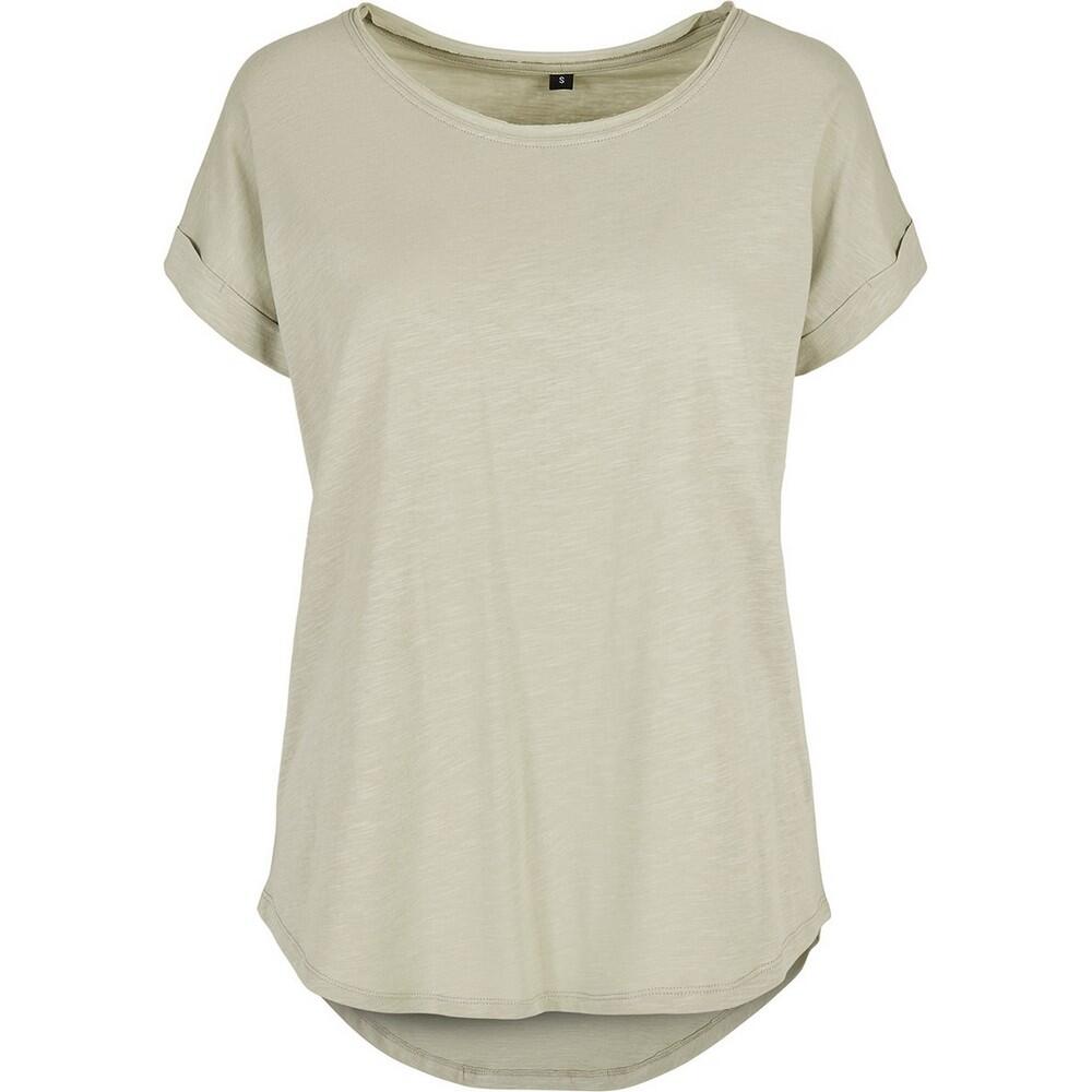 Build Your Brand Womens/Ladies Slub Long T-Shirt
